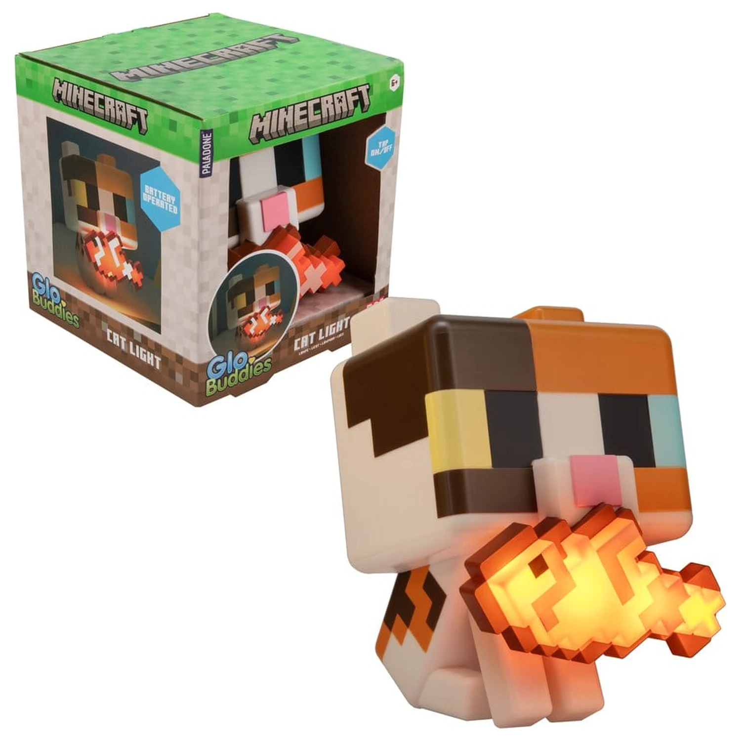 Minecraft GloBuddies Cat lámpa 15 cm termékfotó