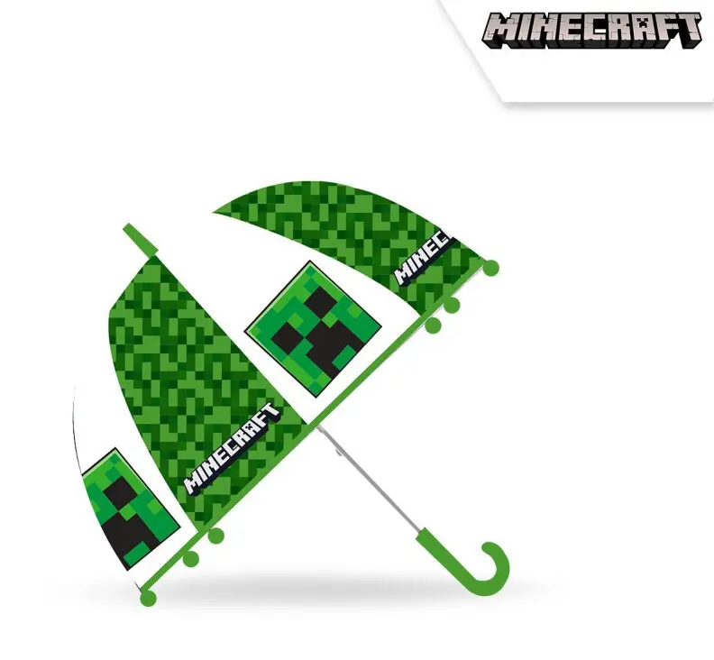 Minecraft gyerek átlátszó félautomata esernyő Ø70 cm termékfotó