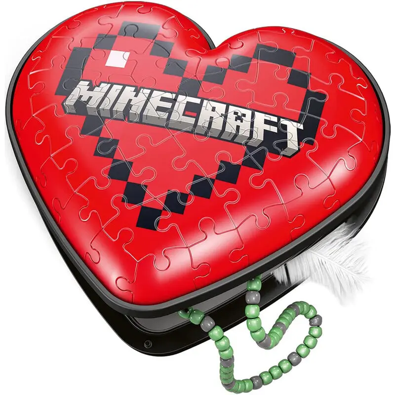 Minecraft Heart 3D puzzle 54db-os termékfotó