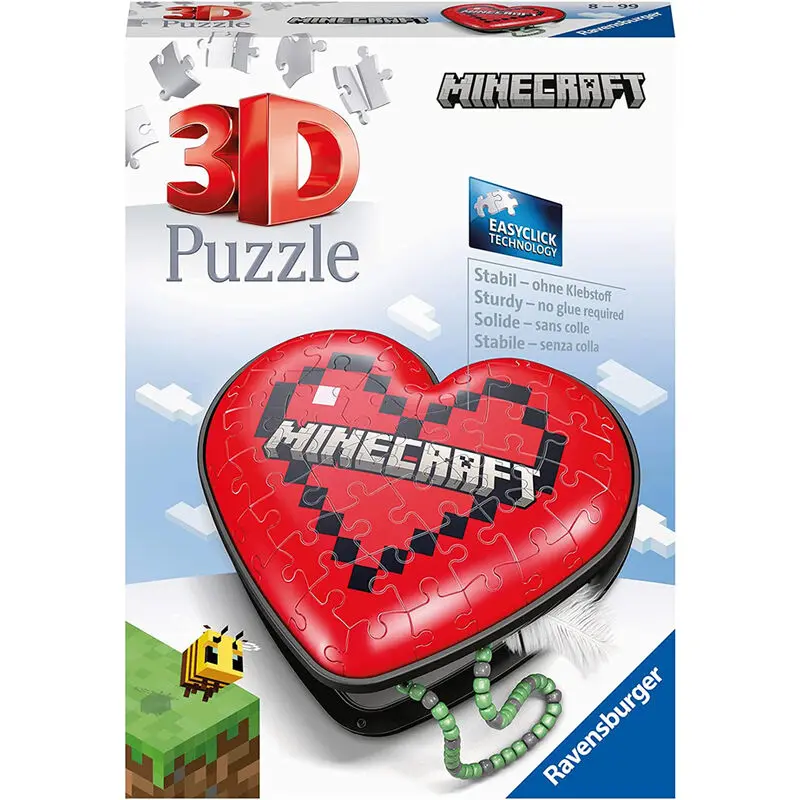 Minecraft Heart 3D puzzle 54db-os termékfotó