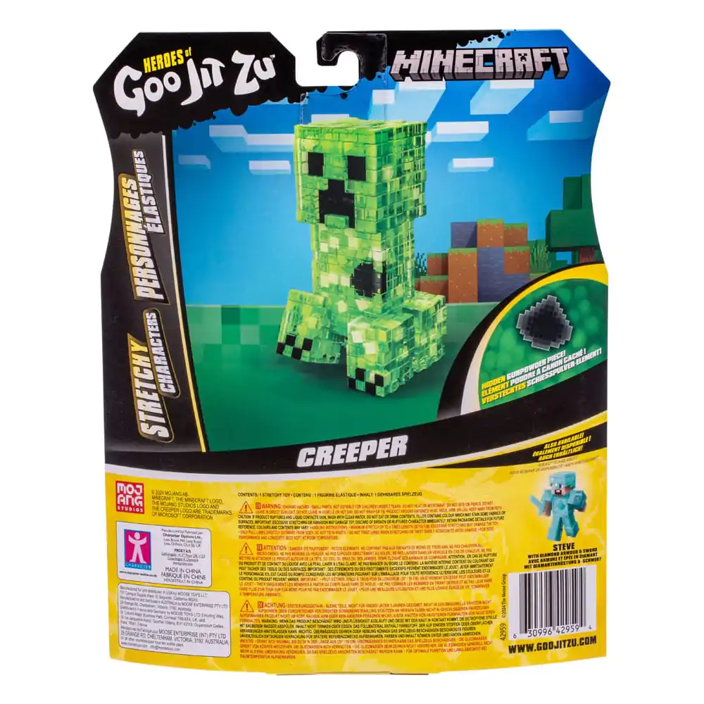 Minecraft Heroes of Goo Jit Zu Meteor Madness Creeper nyújtható figura 12 cm termékfotó