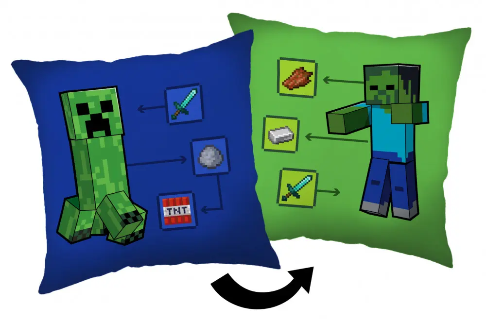 Minecraft How to Creeper párna, díszpárna 40*40 cm termékfotó