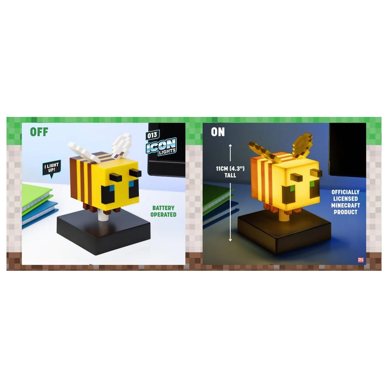 Minecraft Icon lámpa Bee 11 cm termékfotó