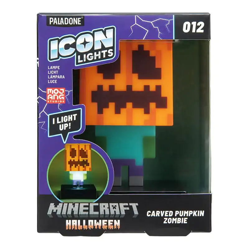 Minecraft Icons Zombie Jack O Lantern lámpa 10 cm  termékfotó