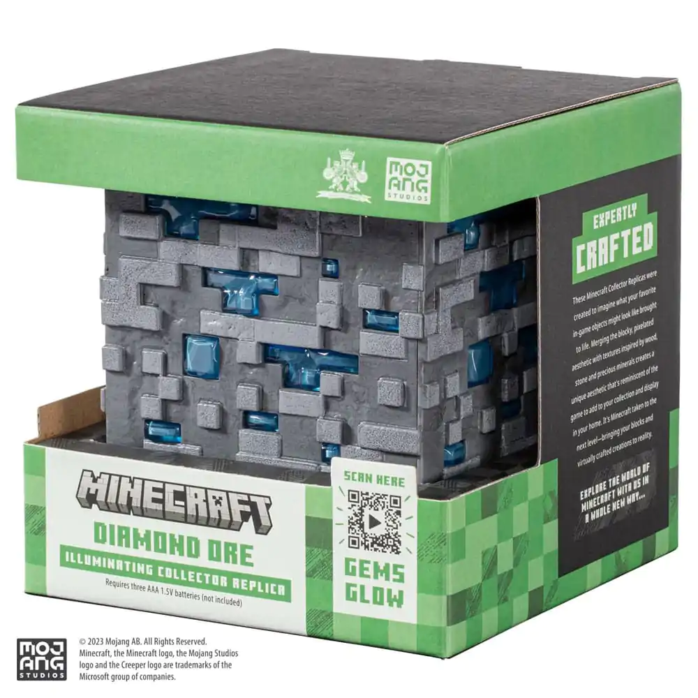 Minecraft Illuminating Diamond Ore Cube replika 10 cm termékfotó