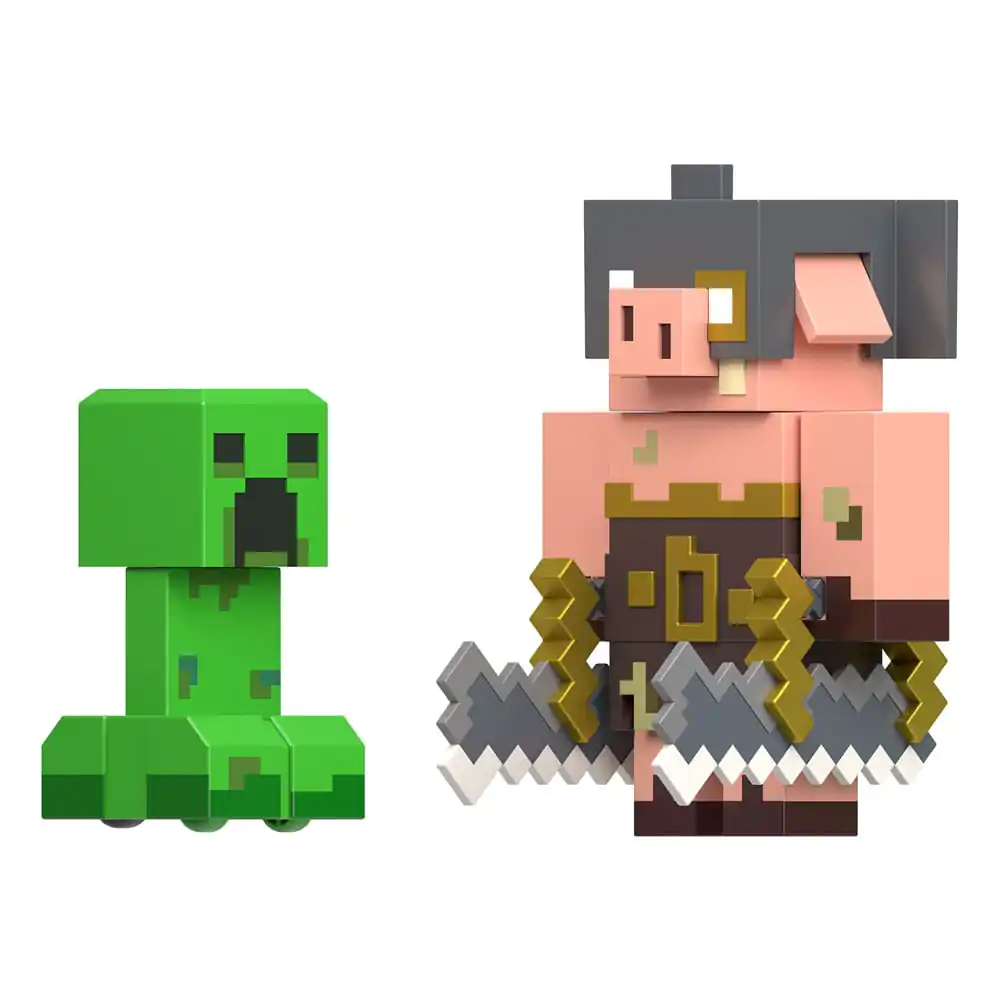 Minecraft Legends Creeper vs Piglin Bruiser 2 db-os akciófigura csomag 8 cm termékfotó