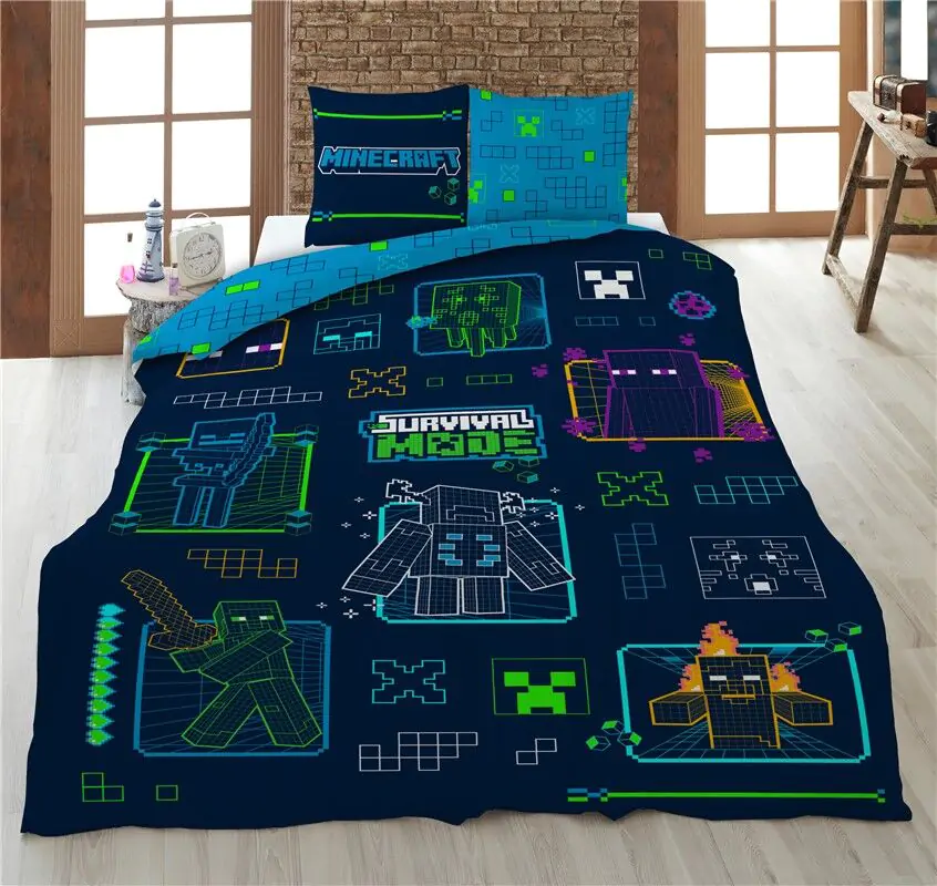 Minecraft mikroszálas ágyneműhuzat 90cm termékfotó