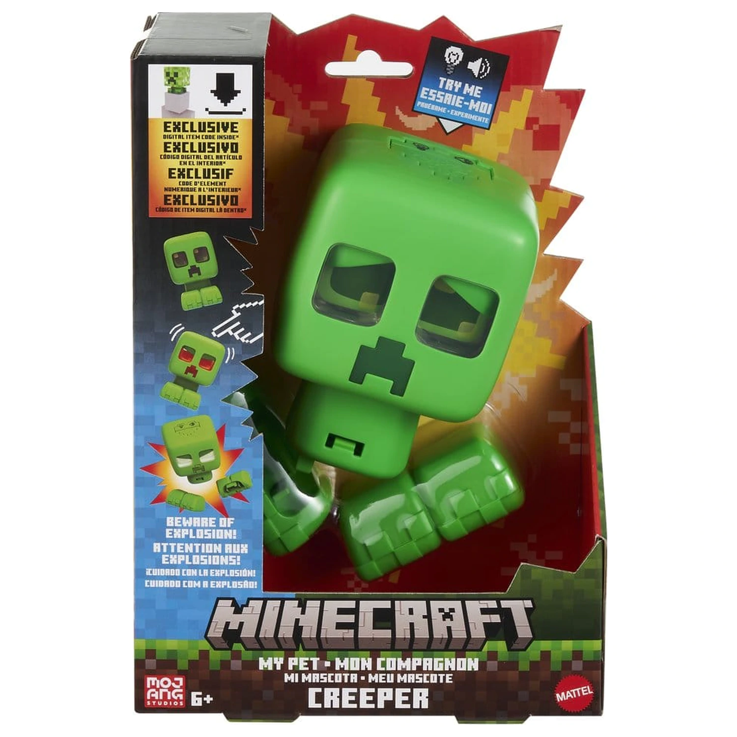 Minecraft My Pet Creeper interaktív figura 14 cm termékfotó