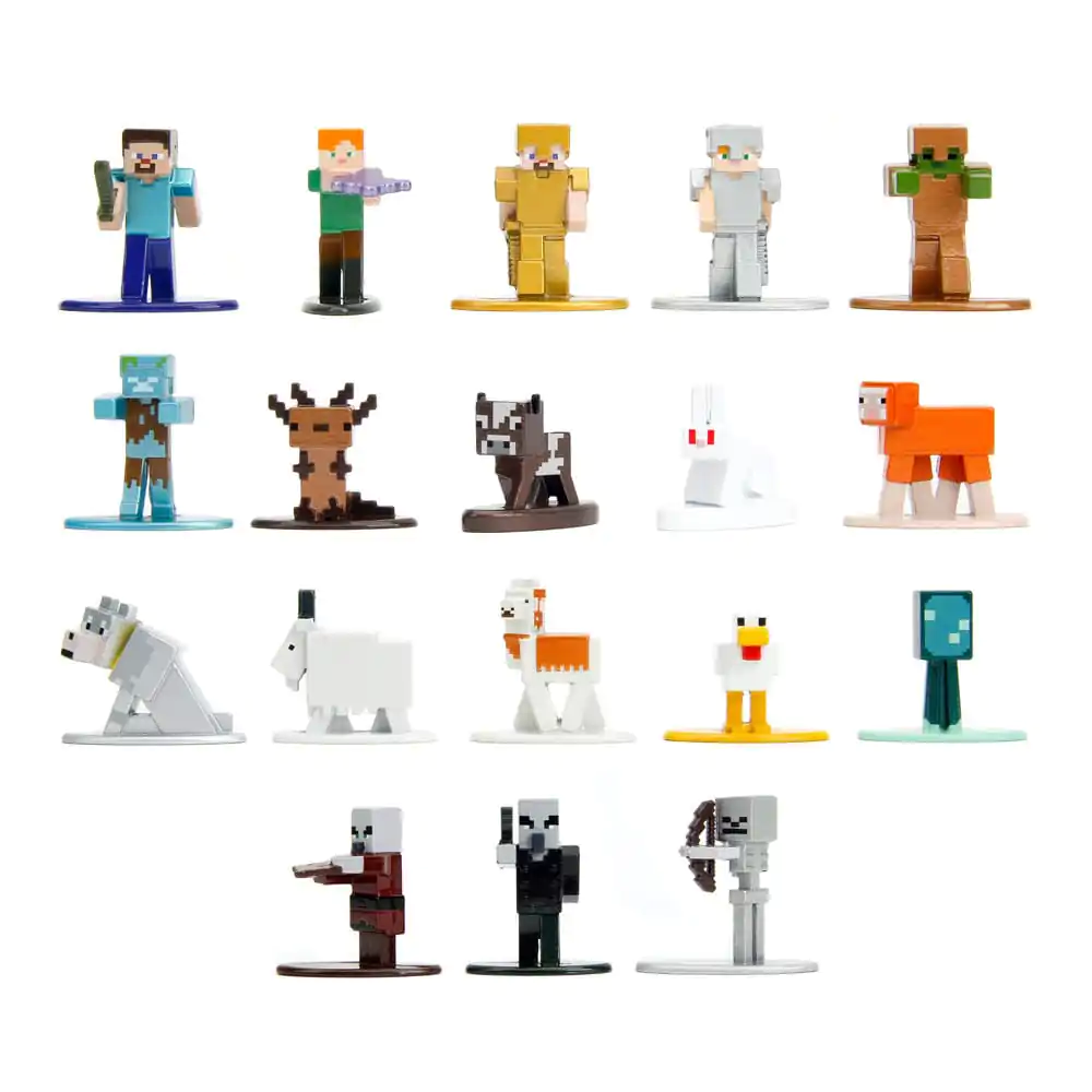 Minecraft Nano Metalfigs Diecast Wave 10 18 db-os Mini figura csomag 4 cm termékfotó