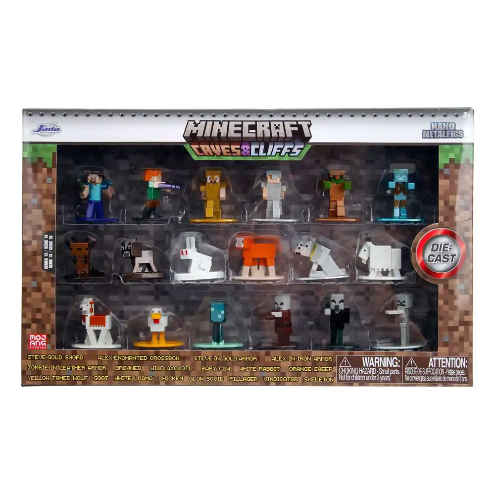 Minecraft Nano Metalfigs Diecast Wave 10 18 db-os Mini figura csomag 4 cm termékfotó