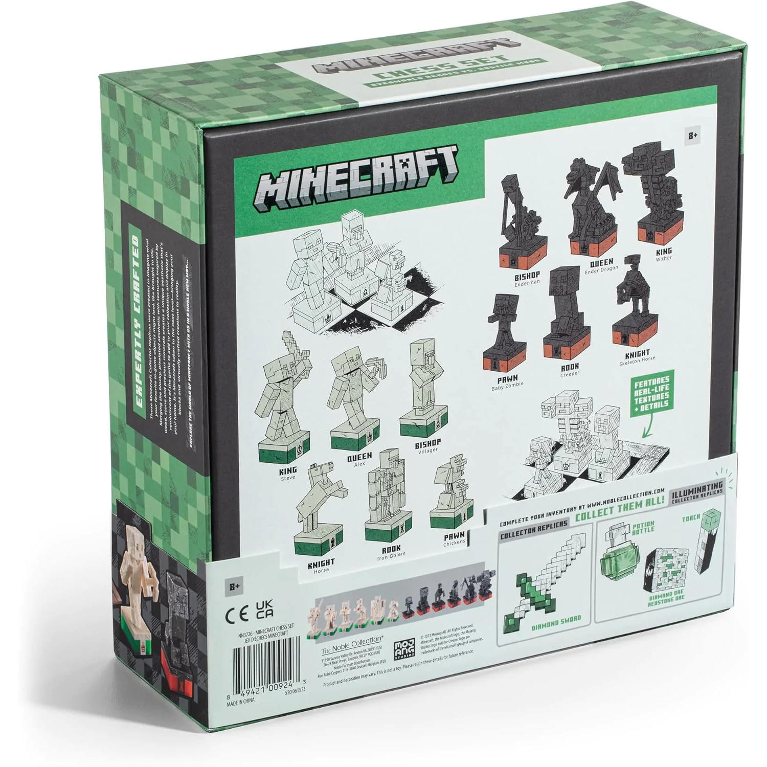 Minecraft Overworld Heroes vs. Hostile Mobs sakk készlet termékfotó