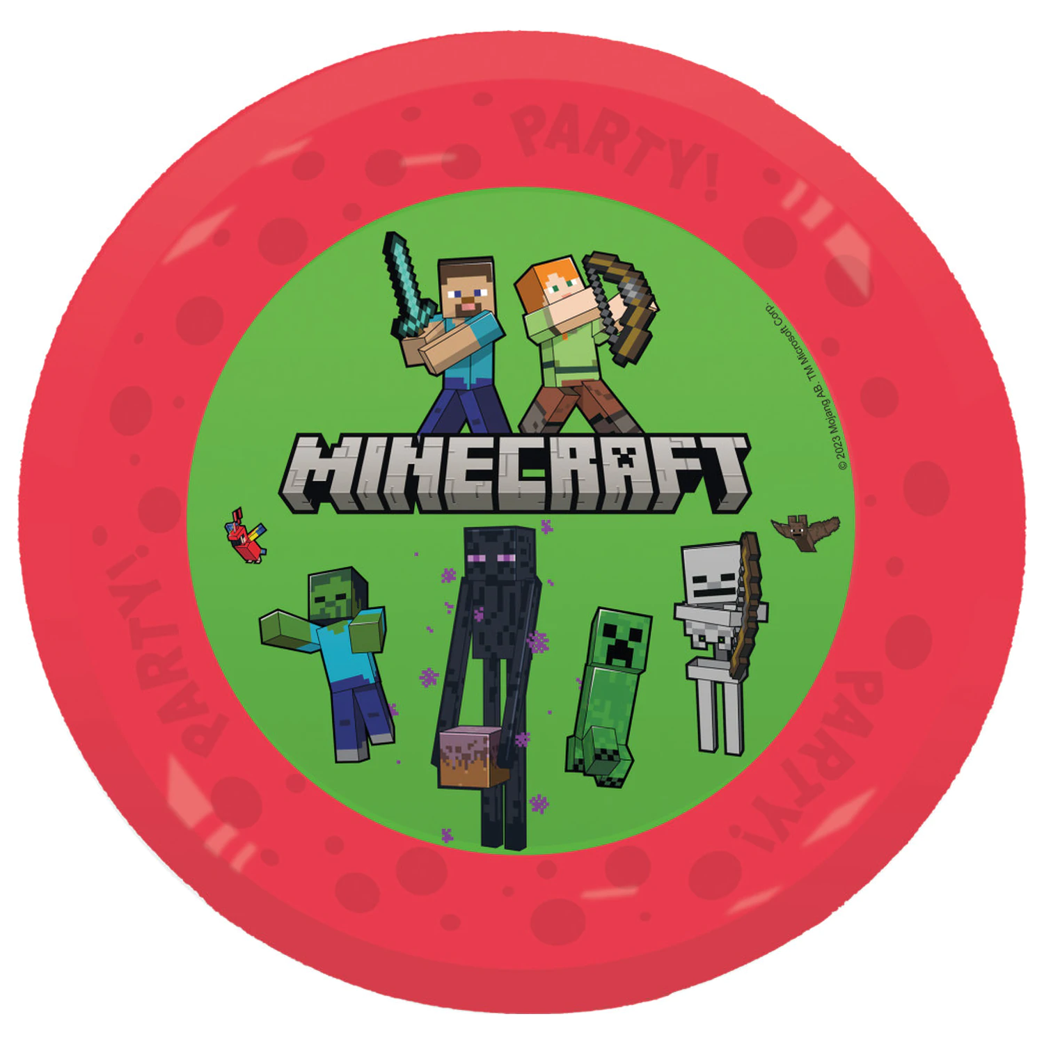 Minecraft Party micro prémium műanyag lapostányér 4 db-os szett 21 cm termékfotó
