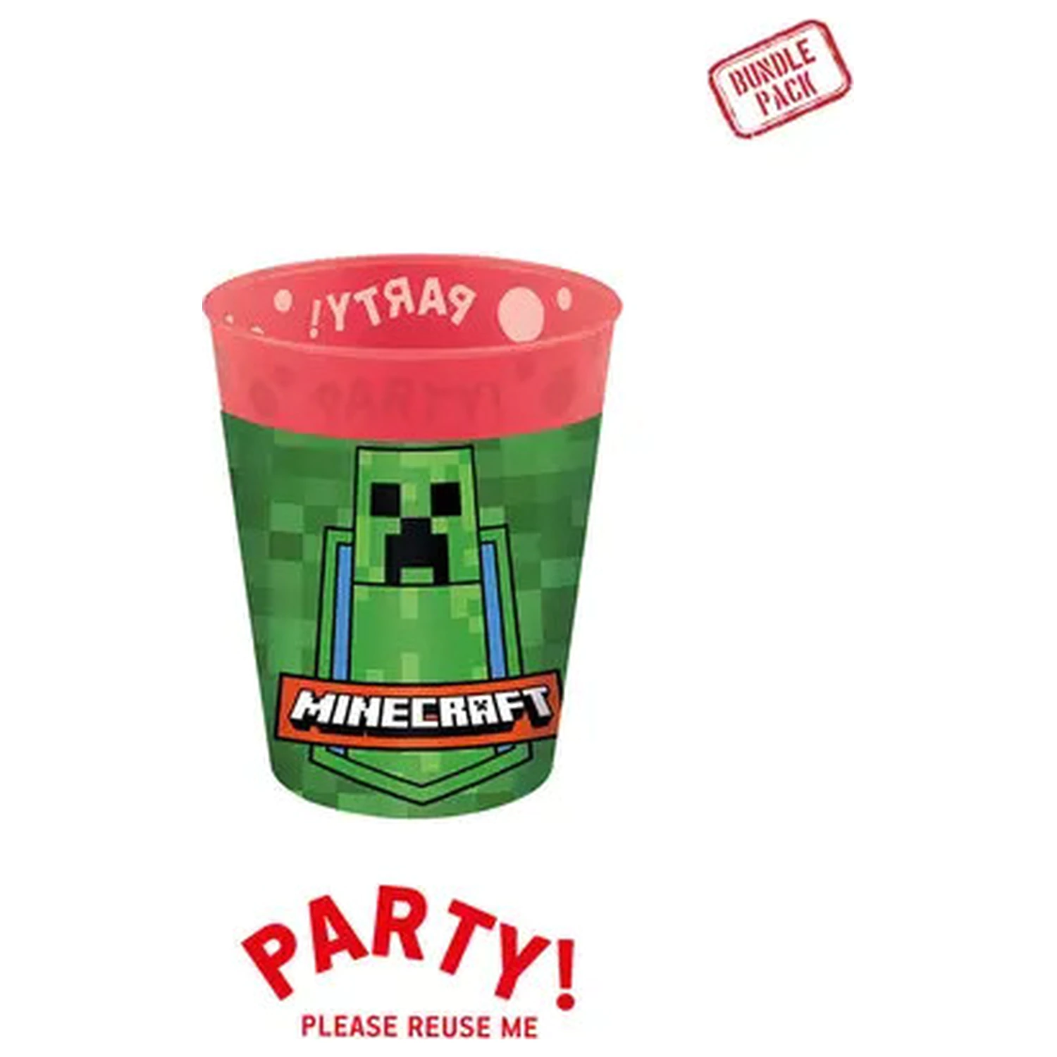 Minecraft Party micro prémium műanyag pohár szett 4 db-os 250 ml termékfotó