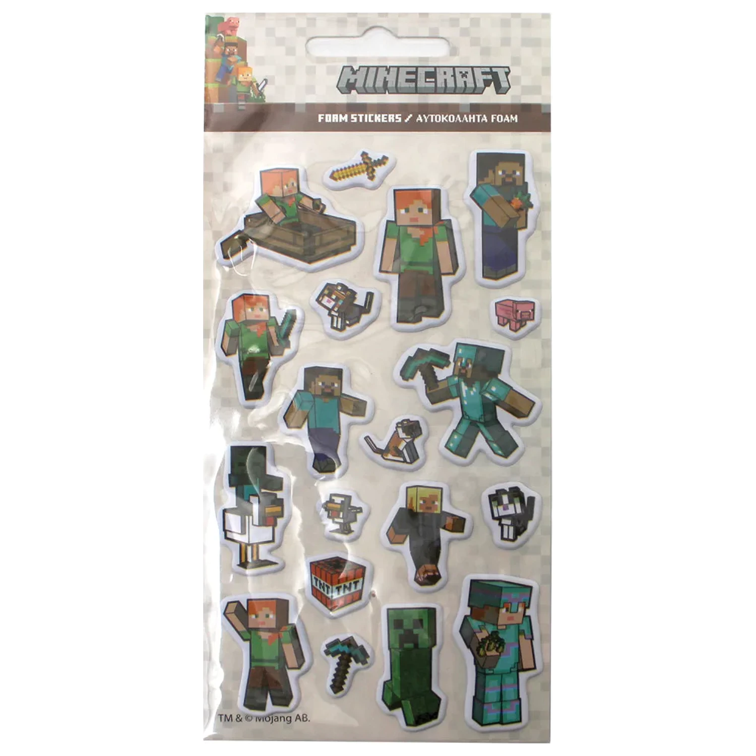 Minecraft Pixel Pals pufi szivacs matrica szett termékfotó