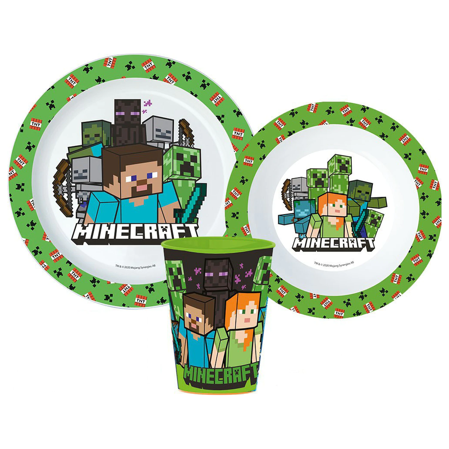 Minecraft Pixelcraft étkészlet, micro műanyag szett, pohárral 260 ml  termékfotó
