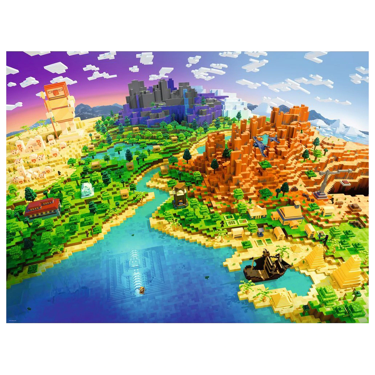 Minecraft puzzle 1500db-os termékfotó