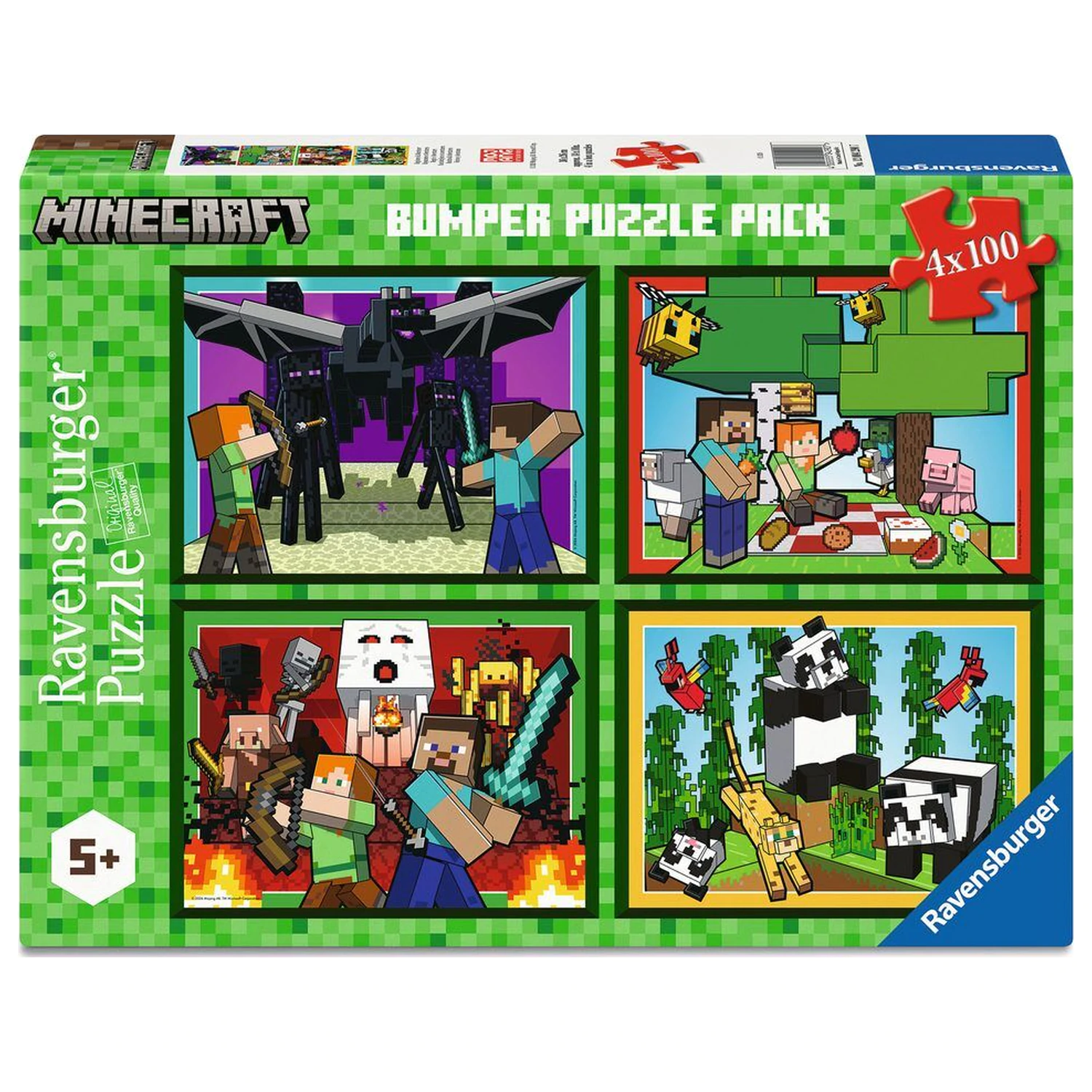 Minecraft puzzle 4x100db-os termékfotó