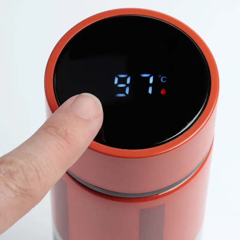 Minecraft rozsdamentes acél palack kulacs termosz hőmérővel 450ml termékfotó