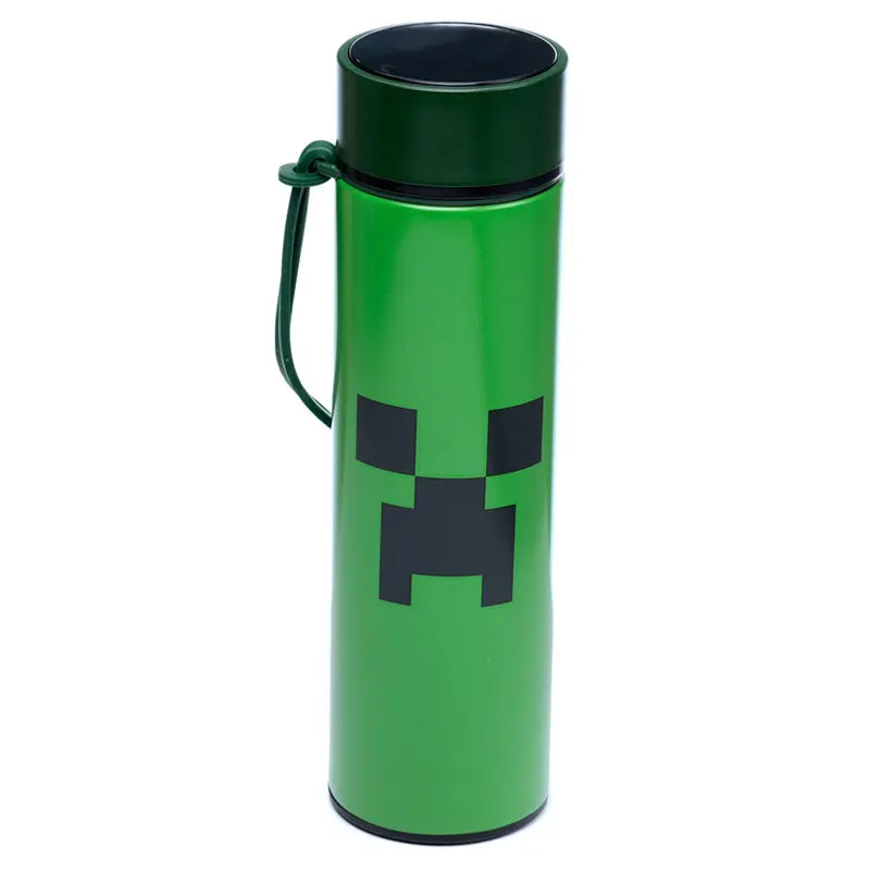 Minecraft rozsdamentes acél palack kulacs termosz hőmérővel 450ml termékfotó