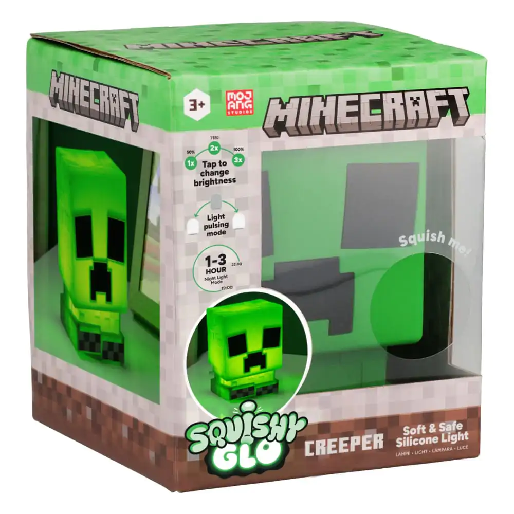 Minecraft Squishy Glo Creeper szilikon lámpa 15 cm termékfotó