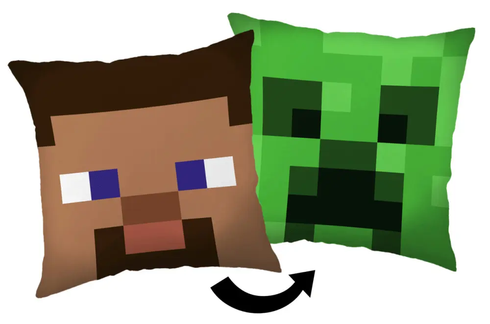Minecraft Steve Creeper párna, díszpárna 40*40 cm termékfotó