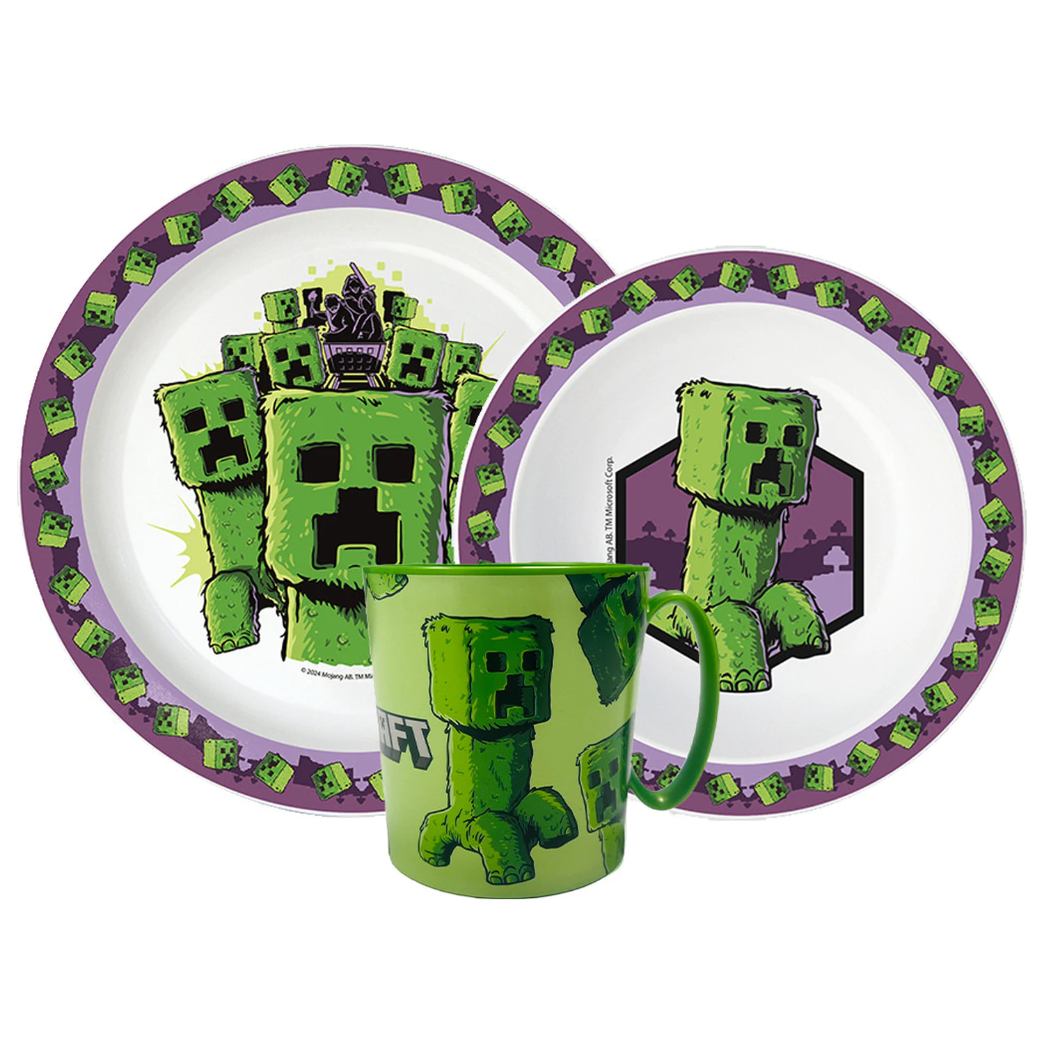 Minecraft The Movie étkészlet, micro műanyag szett bögrével  termékfotó