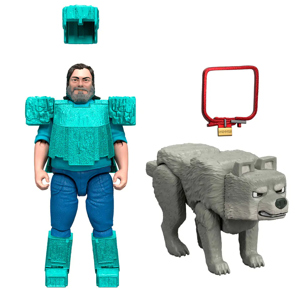 Minecraft The Movie Steve & Wolf 2db-os figura csomag termékfotó