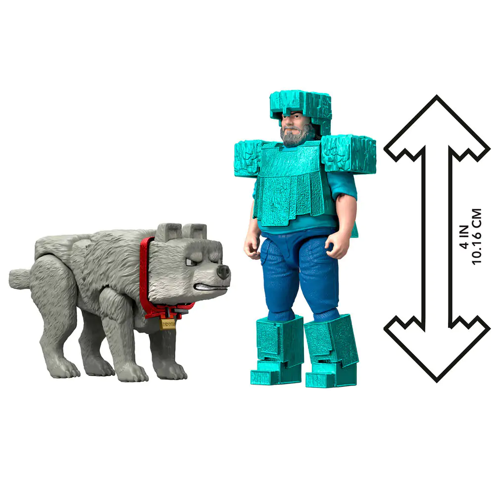 Minecraft The Movie Steve & Wolf 2db-os figura csomag termékfotó