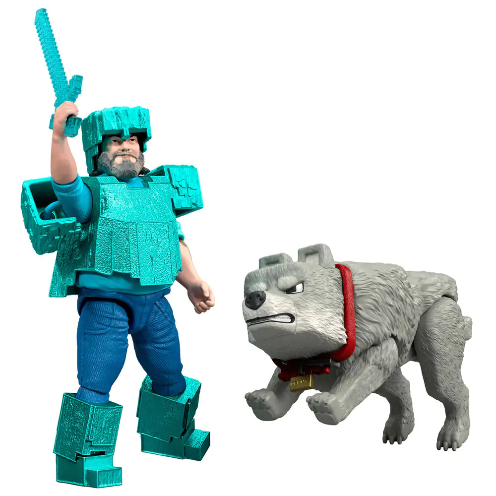 Minecraft The Movie Steve & Wolf 2db-os figura csomag termékfotó