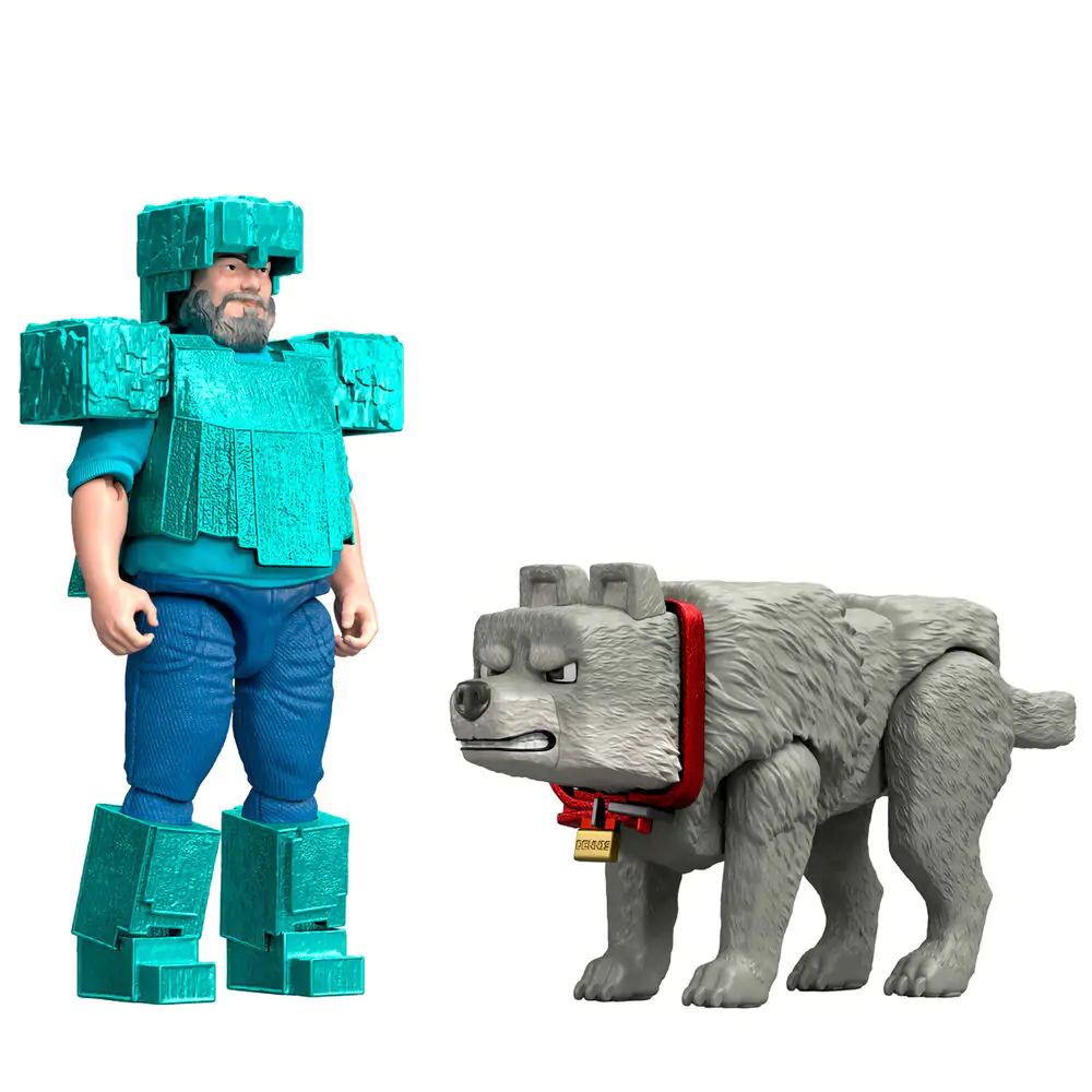 Minecraft The Movie Steve & Wolf 2db-os figura csomag termékfotó