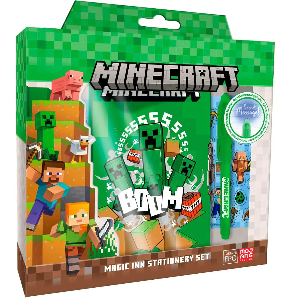 Minecraft titkos napló és mágikus toll termékfotó