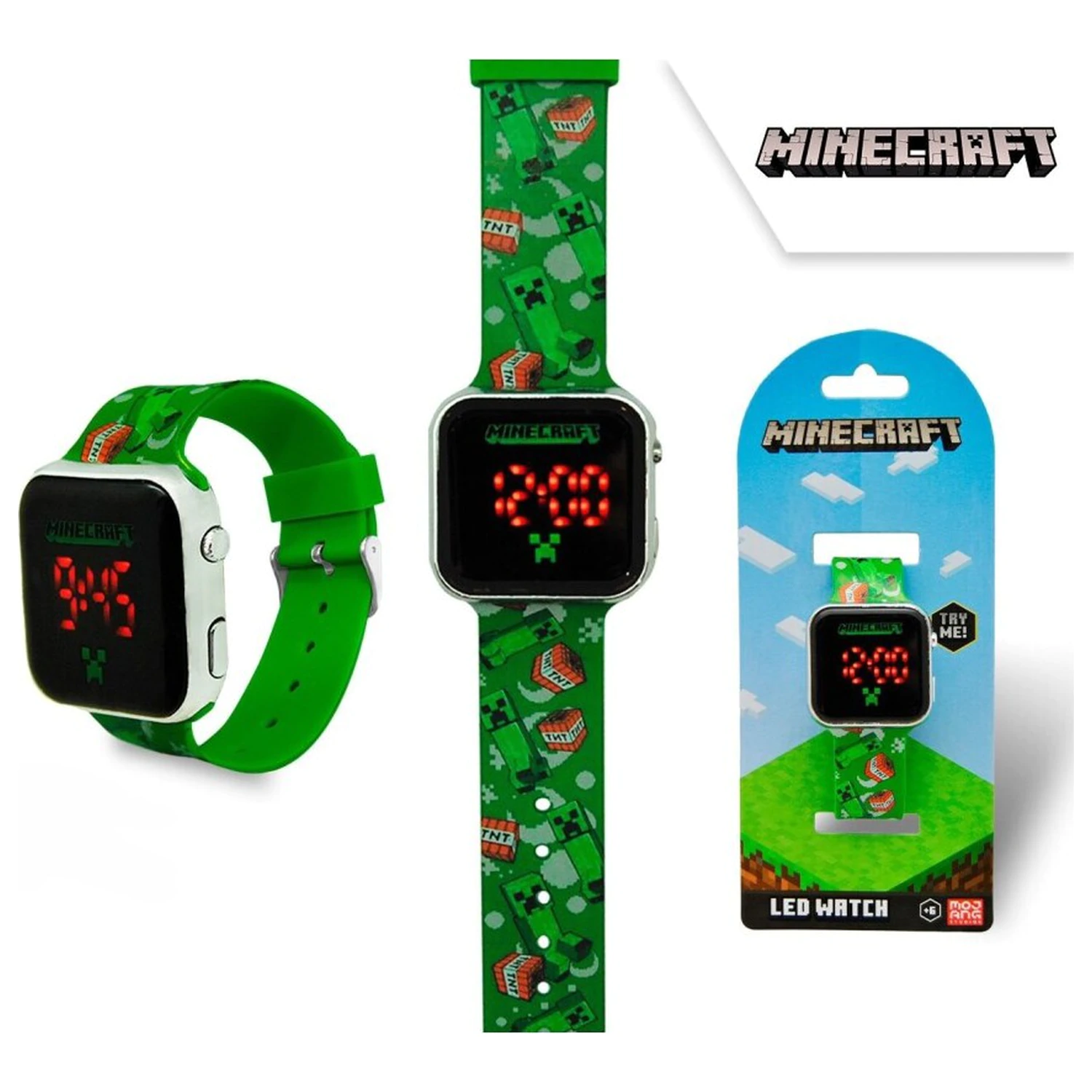 Minecraft TNT digitális LED karóra termékfotó