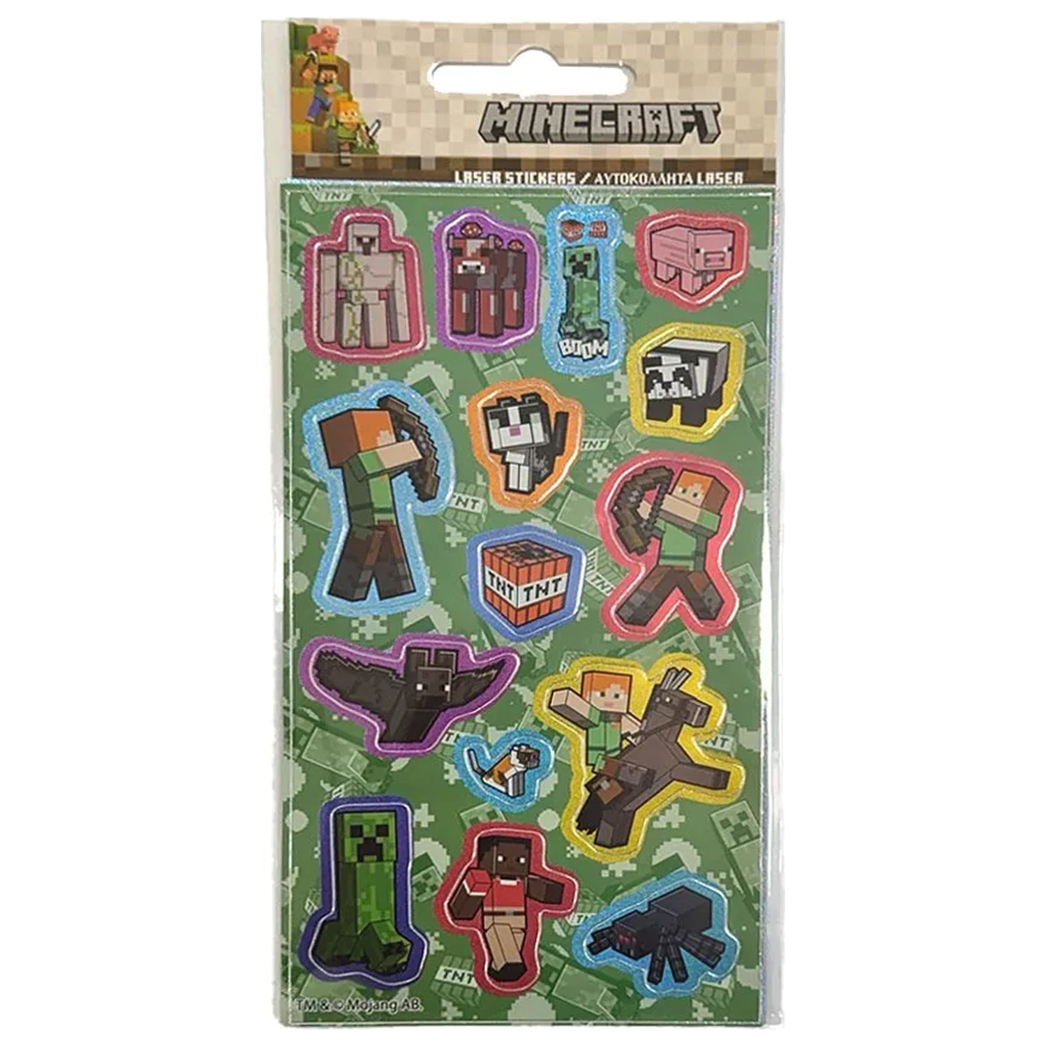 Minecraft TNT hologrammos matrica szett termékfotó
