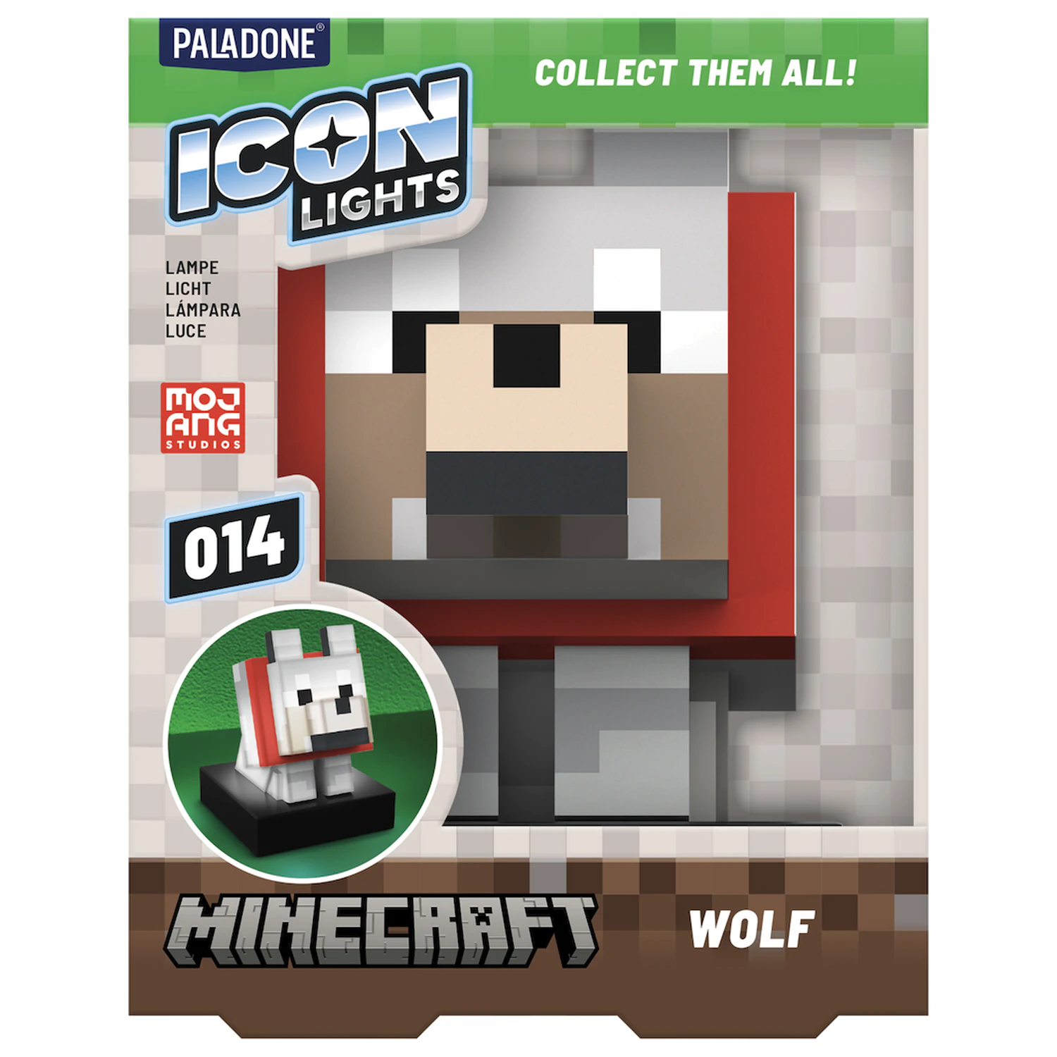 Minecraft Wolf Icon lámpa termékfotó