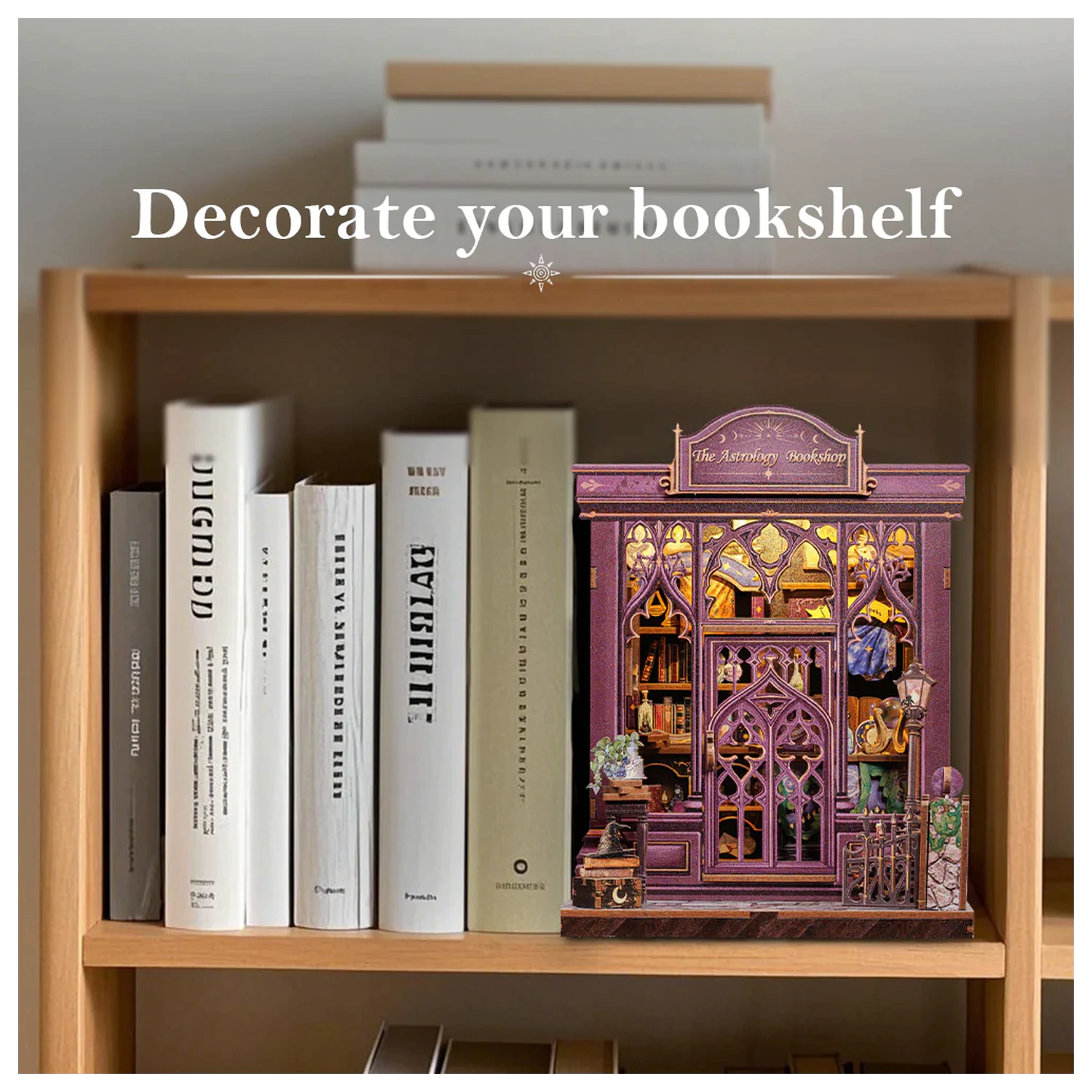 Miniature House DIY Astrology Bookshop LED Light építőkészlet 155 db termékfotó