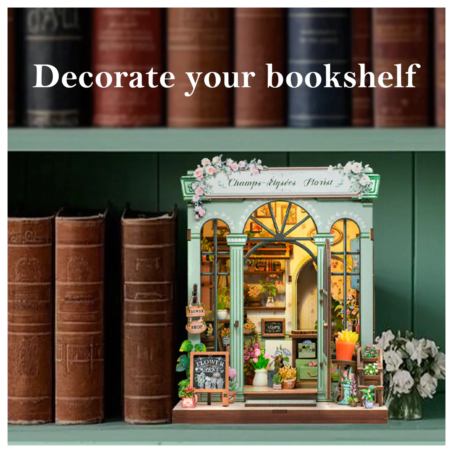 Miniature House DIY Champs-Élysées Florist LED Light építőkészlet 199 db termékfotó