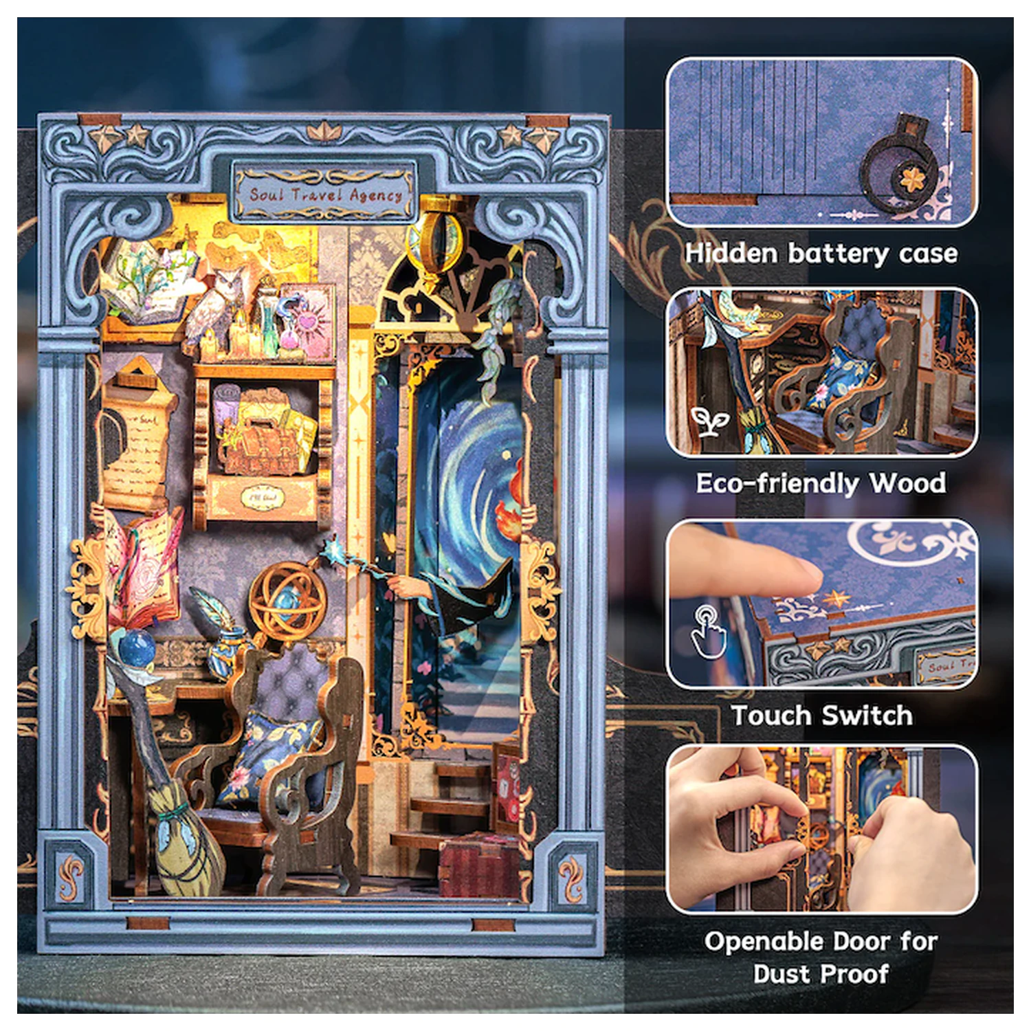 MINIATURE HOUSE DIY Soul Travel Agency LED Light építőkészlet 97 db termékfotó