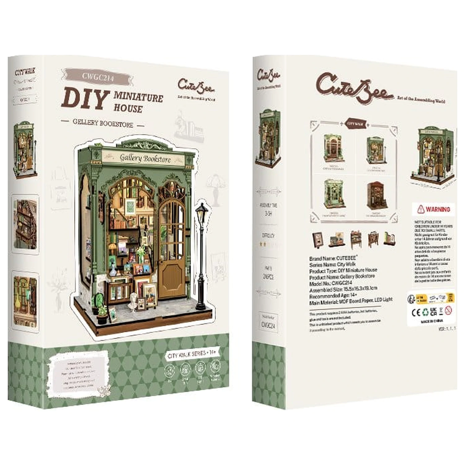 Miniature House modell készlet Gallery Bookstore 20 x 16 cm  termékfotó