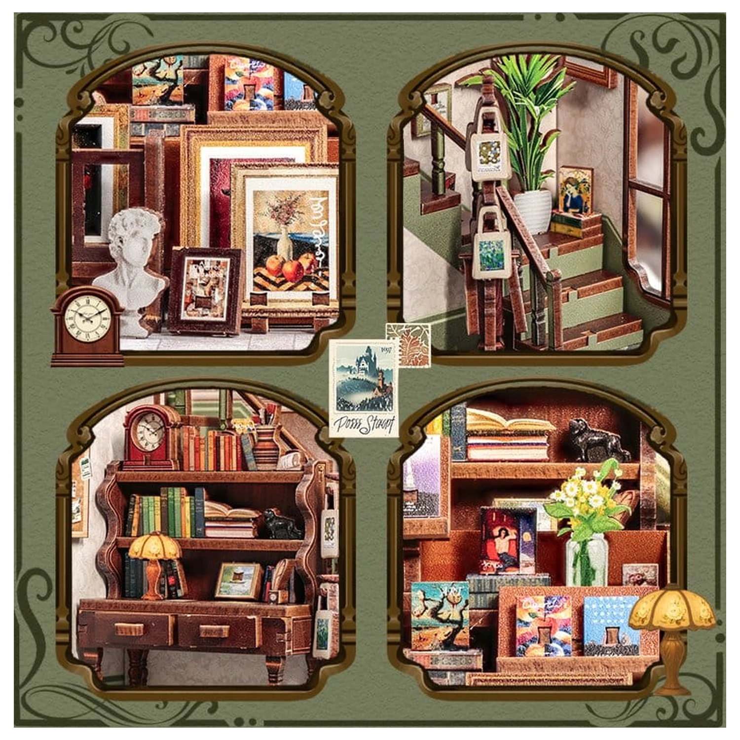 Miniature House modell készlet Gallery Bookstore 20 x 16 cm  termékfotó