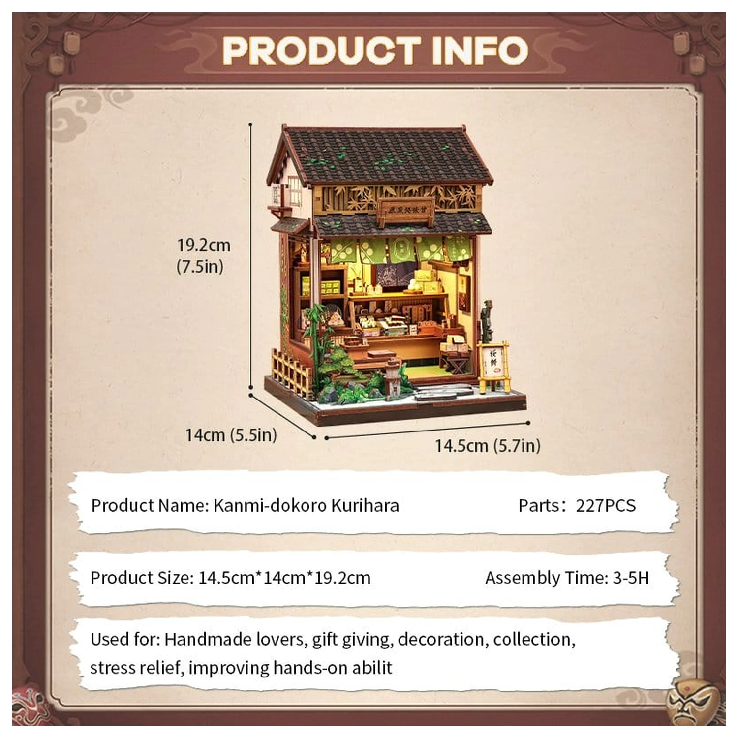 Miniature House modell készlet Kanmi-dokoro Kurihara 19 x 15 cm  termékfotó