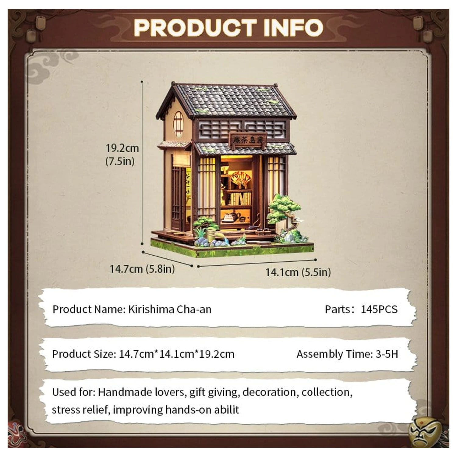 Miniature House modell készlet Kirishima Cha-an 19 x 14 cm termékfotó