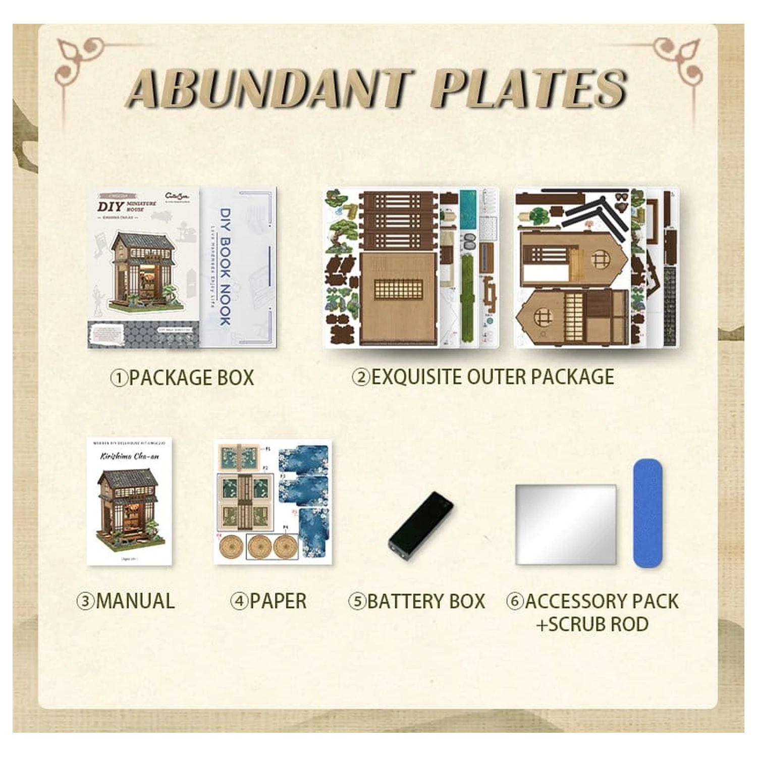 Miniature House modell készlet Kirishima Cha-an 19 x 14 cm termékfotó