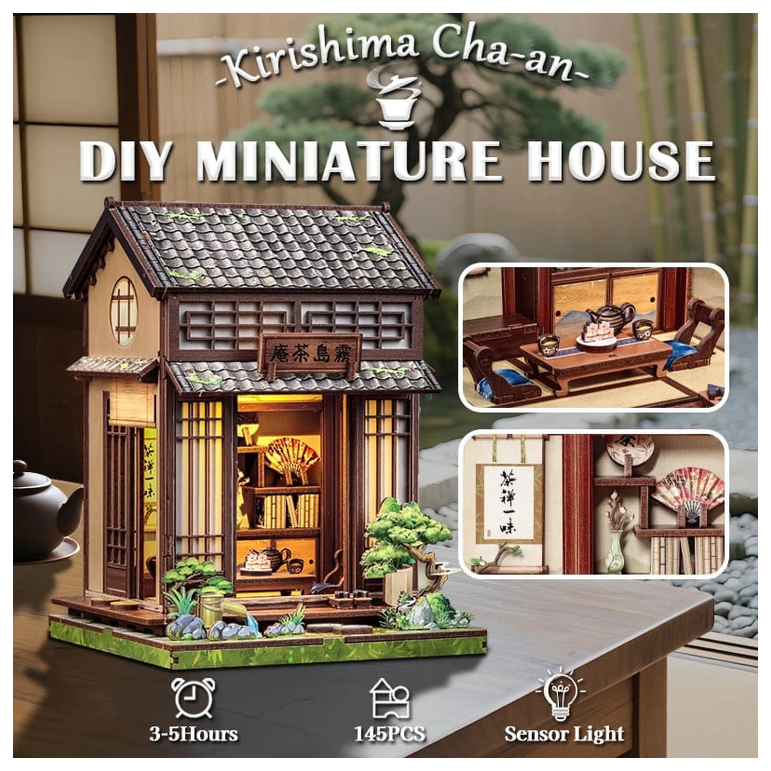 Miniature House modell készlet Kirishima Cha-an 19 x 14 cm termékfotó