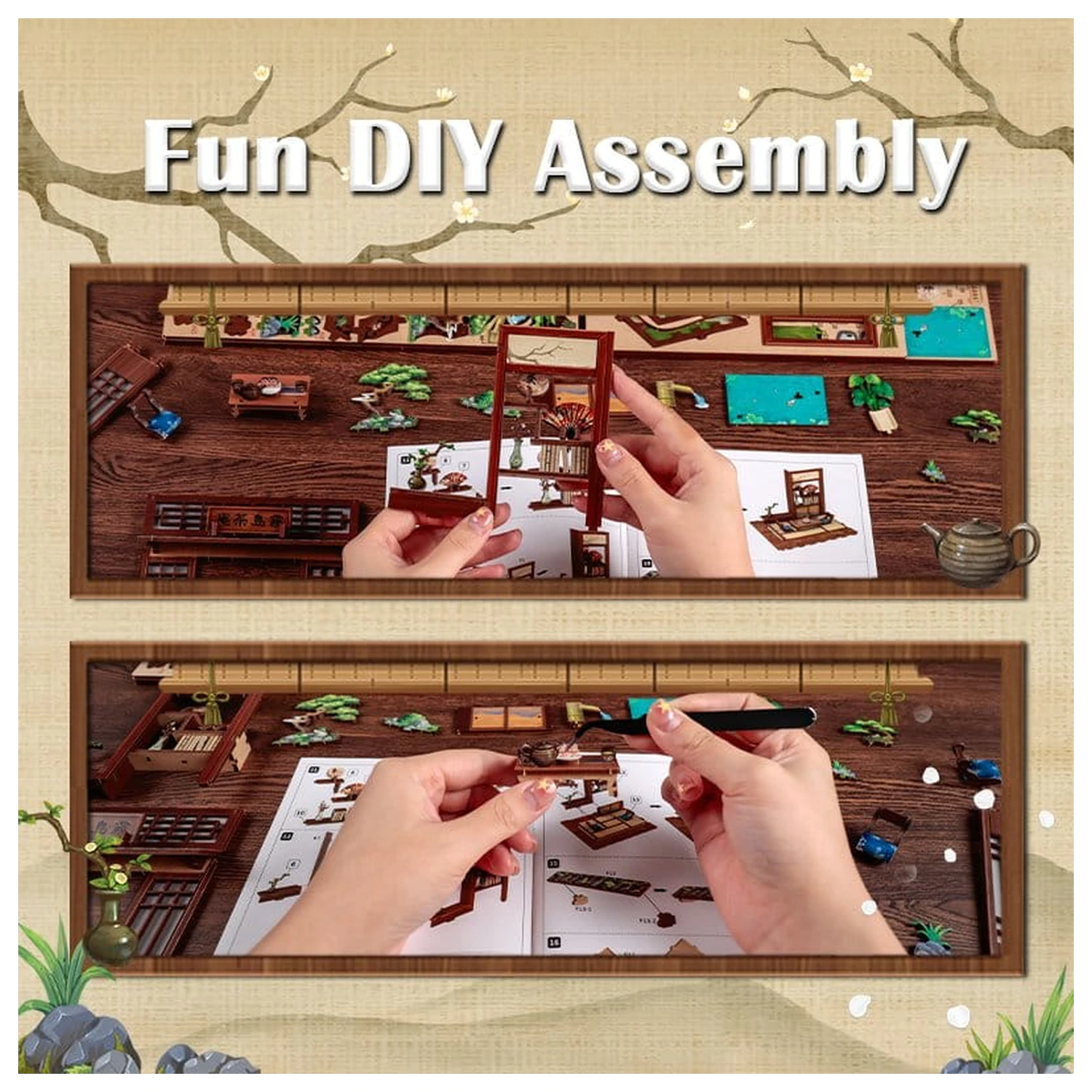 Miniature House modell készlet Kirishima Cha-an 19 x 14 cm termékfotó