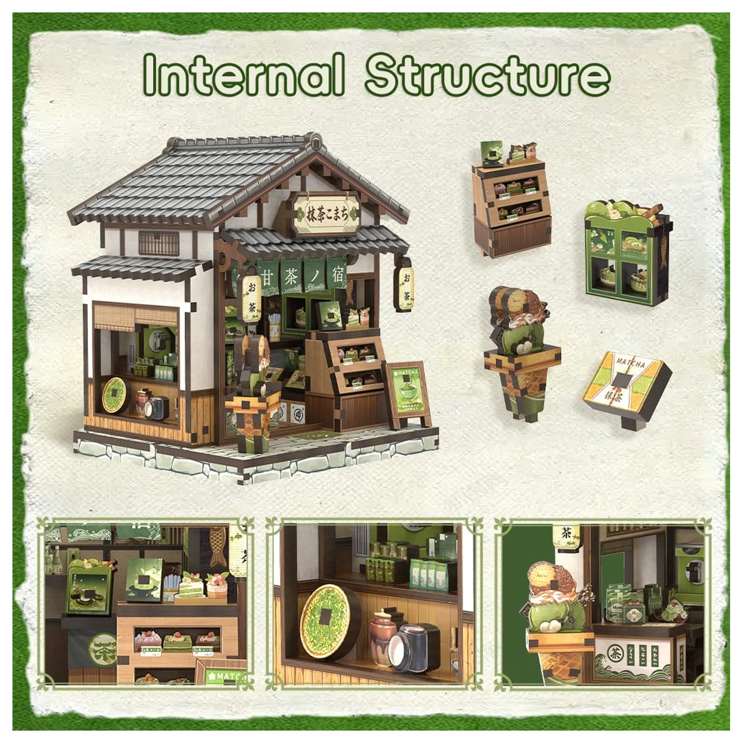 Miniature House modell készlet Kyoto Matcha Cottage 11 x 9 cm termékfotó