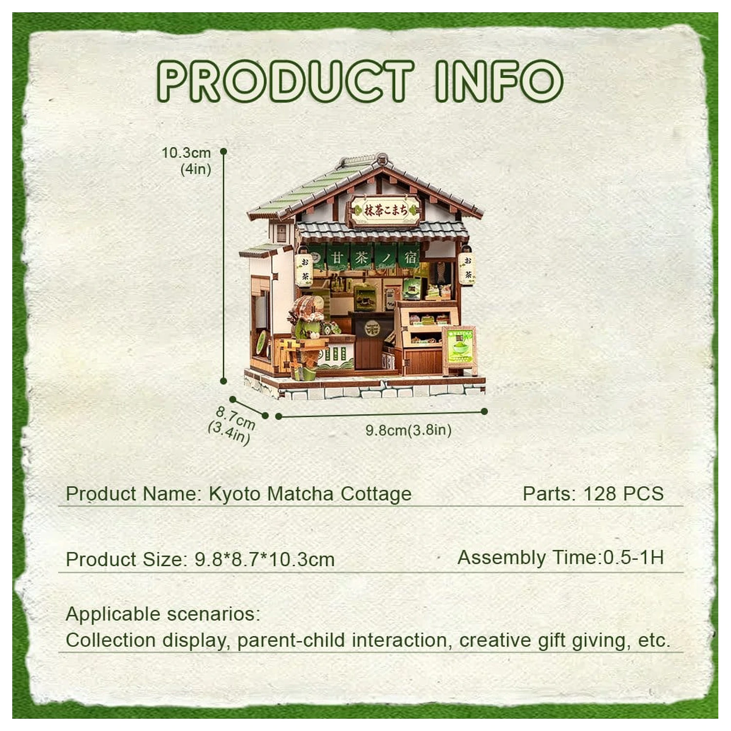 Miniature House modell készlet Kyoto Matcha Cottage 11 x 9 cm termékfotó
