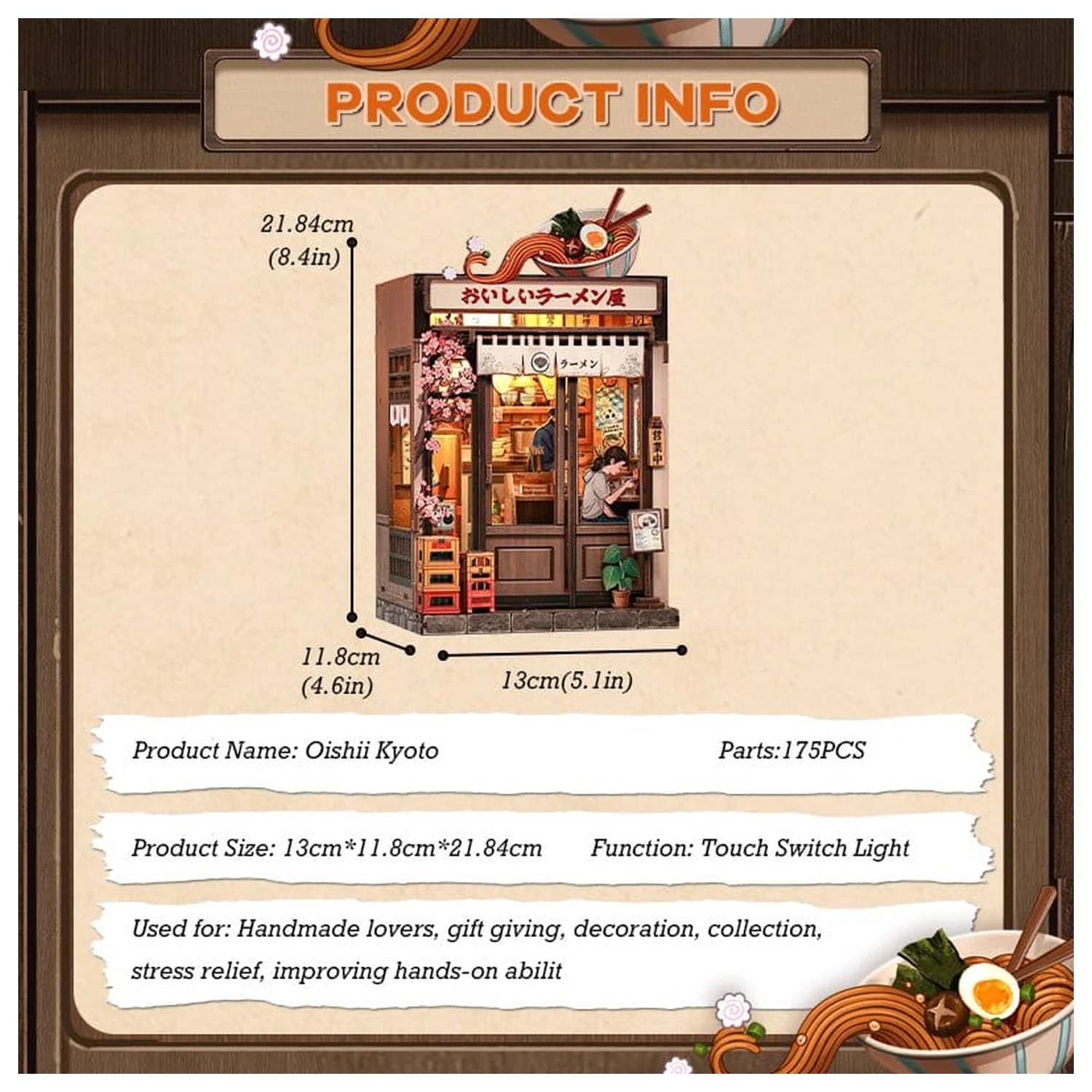 Miniature House modell készlet Oishii Kyoto 22 x 13 cm  termékfotó