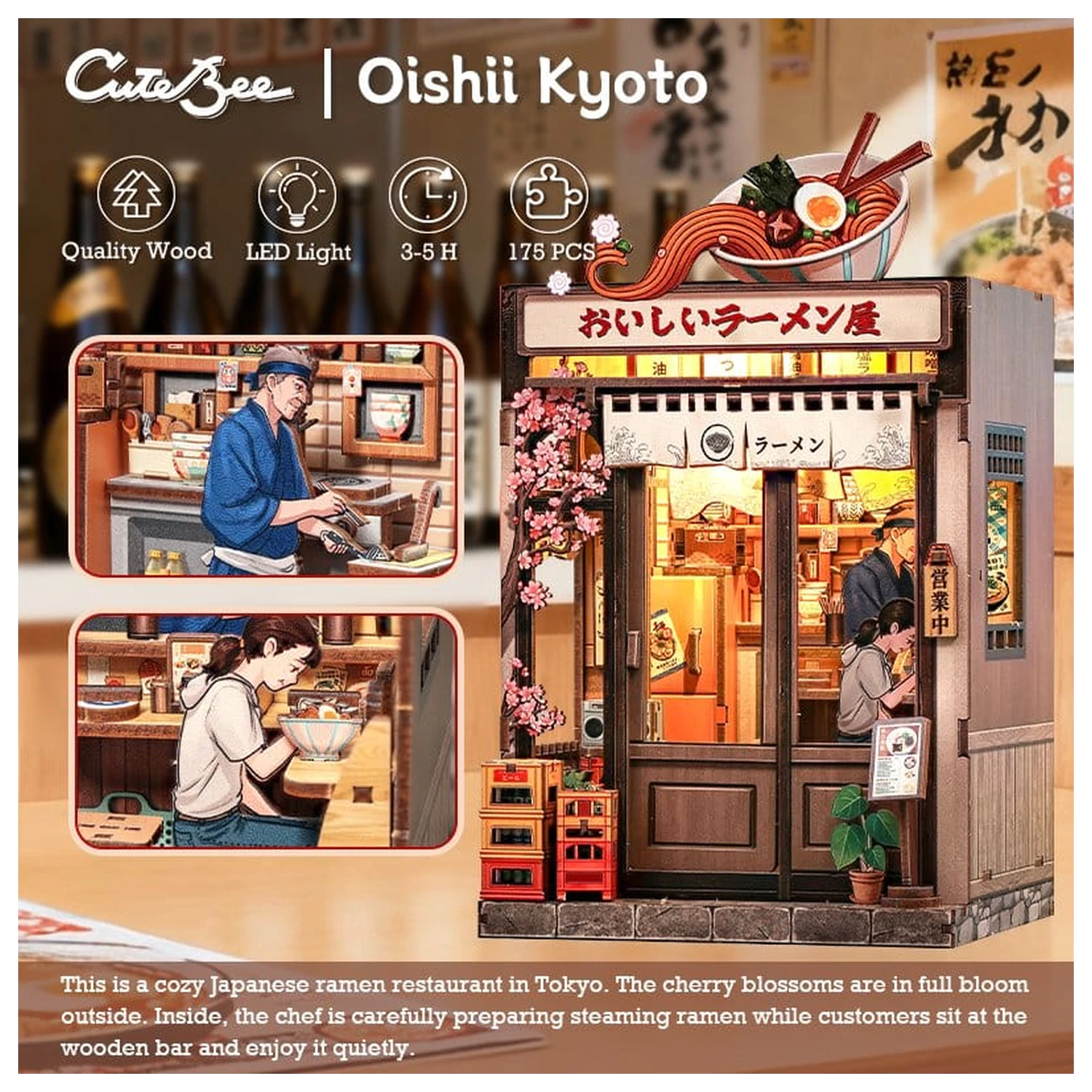 Miniature House modell készlet Oishii Kyoto 22 x 13 cm  termékfotó