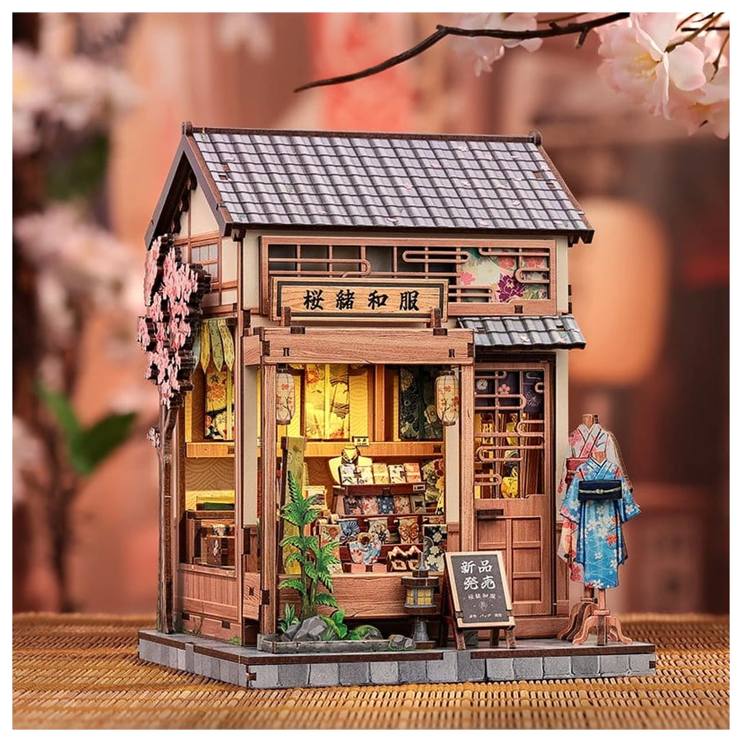 Miniature House modell készlet Sakura O Kimono Shop 19 x 14 cm  termékfotó