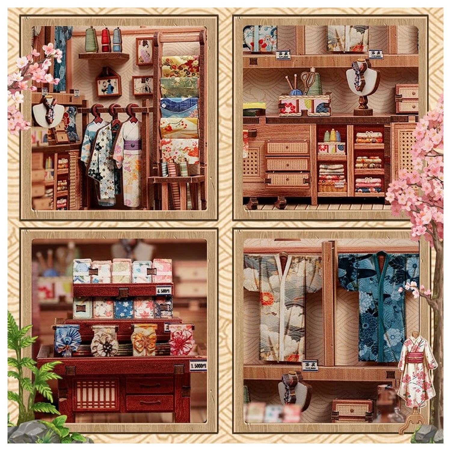 Miniature House modell készlet Sakura O Kimono Shop 19 x 14 cm  termékfotó